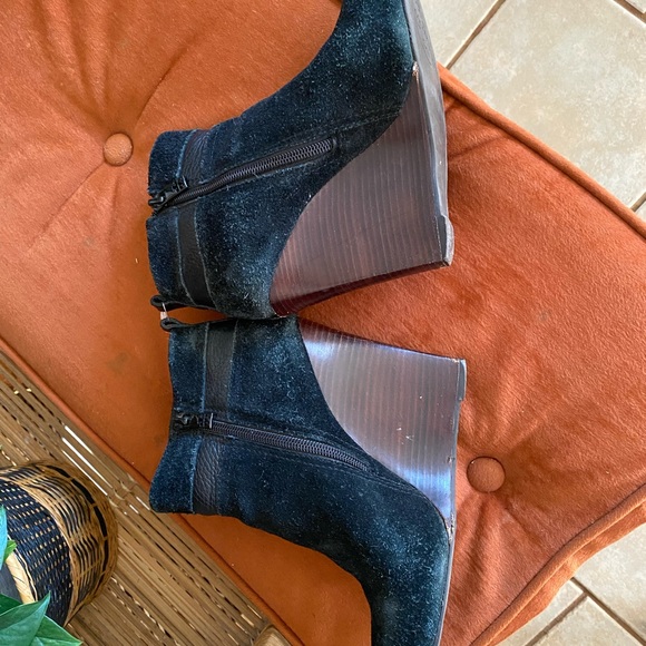 Tory Burch Suede Wedge Ankle Boots - Picture 12 of 15